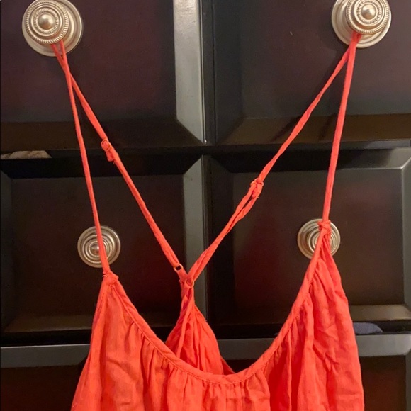 NWT Free People Pink Asymmetrical Ruffle Tank XS - Picture 5 of 5